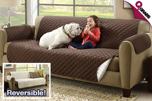 From QR59 Keep your Sofas Clean & Tidy with a Reversible Couch Cover! (Up to QR182 Value)